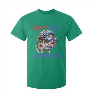 Dont Be A Dumb Bass T Shirt For Kid Funny Patriotic Bass Fishing USA Flag Lover TS14 Irish Green Print Your Wear