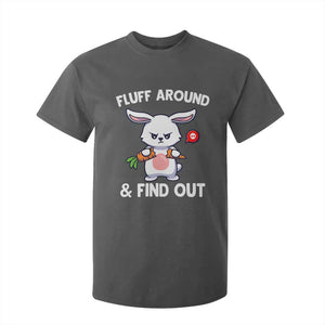 Fluff Around And Find Out T Shirt For Kid Funny Bunny Rabbit Meme TS14 Dark Heather Print Your Wear