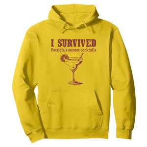 I Survived Patricia's Sunset Cocktails Hoodie Vintage 90s Trendy TV Show Movie