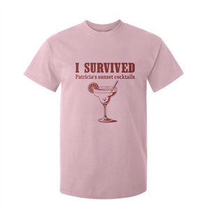 I Survived Patricia's Sunset Cocktails T Shirt For Kid Vintage 90s Trendy TV Show Movie