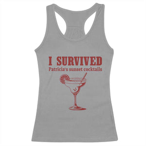 I Survived Patricia's Sunset Cocktails Racerback Tank Top Vintage 90s Trendy TV Show Movie