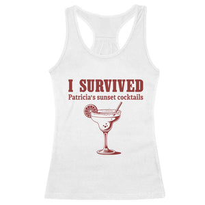 I Survived Patricia's Sunset Cocktails Racerback Tank Top Vintage 90s Trendy TV Show Movie