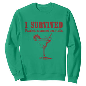 I Survived Patricia's Sunset Cocktails Sweatshirt Vintage 90s Trendy TV Show Movie