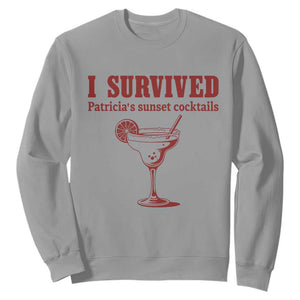 I Survived Patricia's Sunset Cocktails Sweatshirt Vintage 90s Trendy TV Show Movie