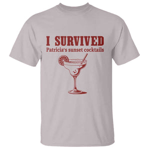 I Survived Patricia's Sunset Cocktails T Shirt Vintage 90s Trendy TV Show Movie