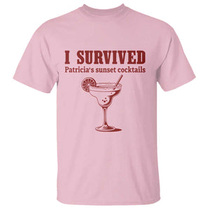 I Survived Patricia's Sunset Cocktails T Shirt Vintage 90s Trendy TV Show Movie