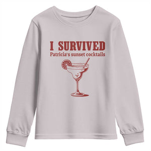 I Survived Patricia's Sunset Cocktails Youth Sweatshirt Vintage 90s Trendy TV Show Movie