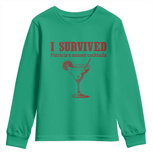 I Survived Patricia's Sunset Cocktails Youth Sweatshirt Vintage 90s Trendy TV Show Movie