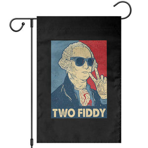 Two Fiddy George Washington 250th Anniversary Garden Flag Funny 4th of July