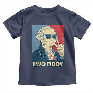 Two Fiddy George Washington 250th Anniversary Toddler T Shirt Funny 4th of July