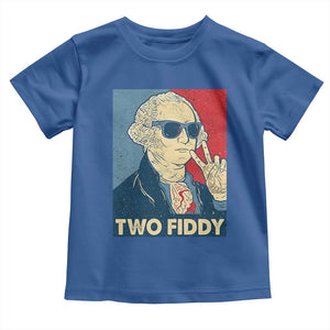 Two Fiddy George Washington 250th Anniversary Toddler T Shirt Funny 4th of July