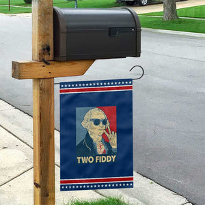 Two Fiddy George Washington 250th Anniversary Patriotic Garden Flag Funny 4th of July TS14 Classic Blue Red Print Your Wear