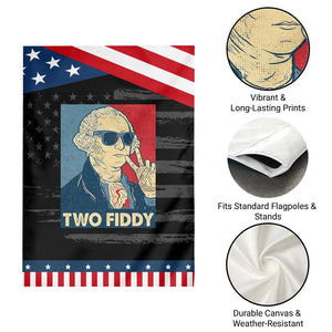 Two Fiddy George Washington 250th Anniversary Patriotic Garden Flag Funny 4th of July TS14 Print Your Wear