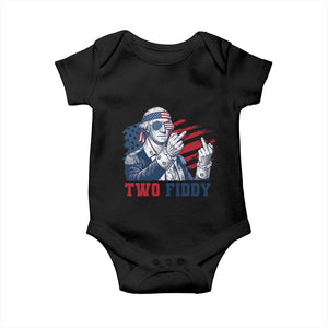 Two Fiddy 250th Anniversary Baby Onesie Funny George Washington 4th of July