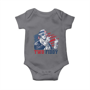Two Fiddy 250th Anniversary Baby Onesie Funny George Washington 4th of July