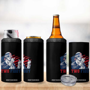 Two Fiddy 250th Anniversary 4 in 1 Can Cooler Tumbler Funny George Washington 4th of July