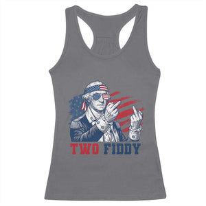 Two Fiddy 250th Anniversary Racerback Tank Top Funny George Washington 4th of July
