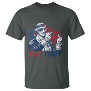 Two Fiddy 250th Anniversary T Shirt Funny George Washington 4th of July