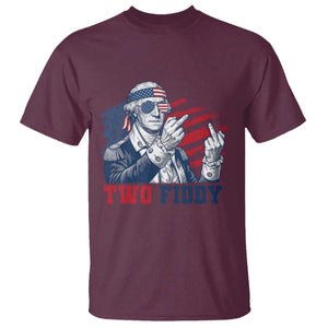 Two Fiddy 250th Anniversary T Shirt Funny George Washington 4th of July