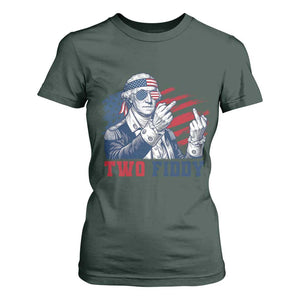 Two Fiddy 250th Anniversary T Shirt For Women Funny George Washington 4th of July