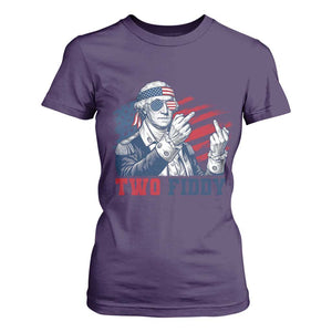 Two Fiddy 250th Anniversary T Shirt For Women Funny George Washington 4th of July