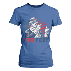 Two Fiddy 250th Anniversary T Shirt For Women Funny George Washington 4th of July