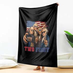 Two Fiddy 250th Anniversary Throw Blanket Funny Founding Father 4th of July