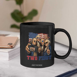 Two Fiddy 250th Anniversary Coffee Mug Funny Founding Father 4th of July