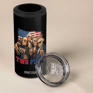 Two Fiddy 250th Anniversary 4 in 1 Can Cooler Tumbler Funny Founding Father 4th of July