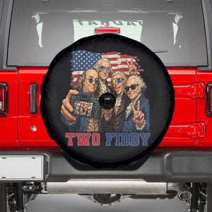 Two Fiddy 250th Anniversary Spare Tire Cover Funny Founding Father 4th of July