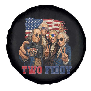 Two Fiddy 250th Anniversary Spare Tire Cover Funny Founding Father 4th of July