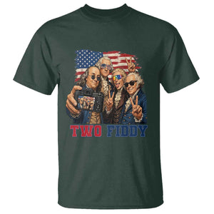 Two Fiddy 250th Anniversary T Shirt Funny Founding Father 4th of July