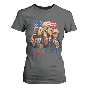 Two Fiddy 250th Anniversary T Shirt For Women Funny Founding Father 4th of July