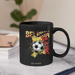 Belgium Belgian Flag Souvenir Belgie Coffee Mug Game Day Soccer Fans Football TS14 Print Your Wear
