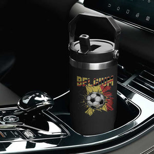 Belgium Belgian Flag Souvenir Belgie Flip Straw Tumbler Game Day Soccer Fans Football TS14 Print Your Wear