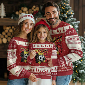 Belgium Belgian Flag Souvenir Belgie Ugly Christmas Sweater Game Day Soccer Fans Football TS14 Red Beige Print Your Wear