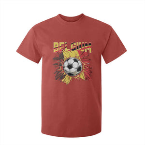 Belgium Belgian Flag Souvenir Belgie T Shirt For Kid Game Day Soccer Fans Football TS14 Red Print Your Wear