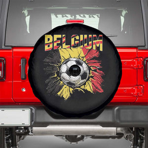 Belgium Belgian Flag Souvenir Belgie Spare Tire Cover Game Day Soccer Fans Football TS14 Black Print Your Wear