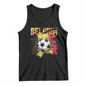 Belgium Belgian Flag Souvenir Belgie Tank Top Game Day Soccer Fans Football TS14 Black Print Your Wear