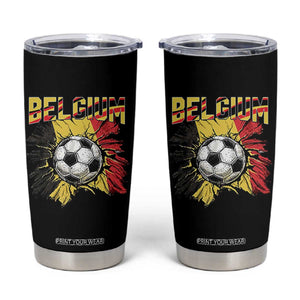 Belgium Belgian Flag Souvenir Belgie Tumbler Cup Game Day Soccer Fans Football TS14 Black Print Your Wear