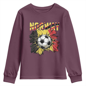 Belgium Belgian Flag Souvenir Belgie Youth Sweatshirt Game Day Soccer Fans Football TS14 Maroon Print Your Wear