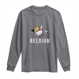 Belgium Football Long Sleeve Shirt Silly Goose Soccer Fan Support