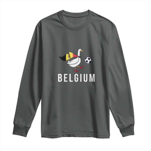Belgium Football Long Sleeve Shirt Silly Goose Soccer Fan Support