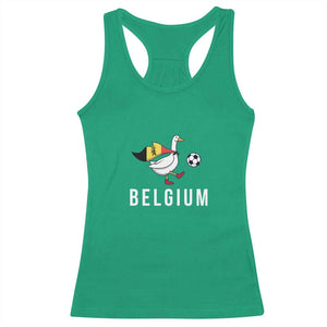 Belgium Football Racerback Tank Top Silly Goose Soccer Fan Support