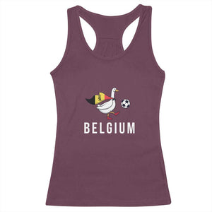 Belgium Football Racerback Tank Top Silly Goose Soccer Fan Support