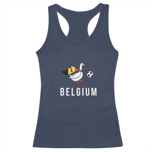 Belgium Football Racerback Tank Top Silly Goose Soccer Fan Support