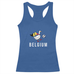 Belgium Football Racerback Tank Top Silly Goose Soccer Fan Support