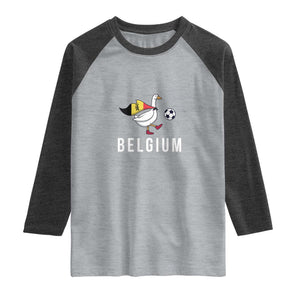 Belgium Football Raglan Shirt Silly Goose Soccer Fan Support