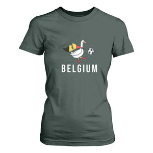 Belgium Football T Shirt For Women Silly Goose Soccer Fan Support