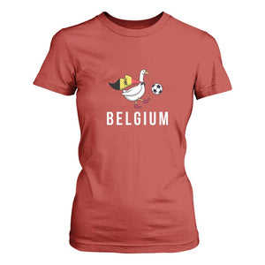 Belgium Football T Shirt For Women Silly Goose Soccer Fan Support